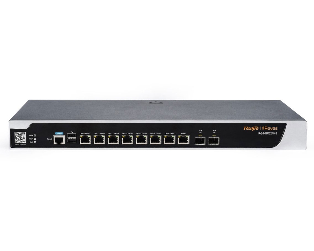 Modem Router Ruijie cân bằng tải RG-NBR6210-E (1.7Gbps, 2 SFP, 1000 user)