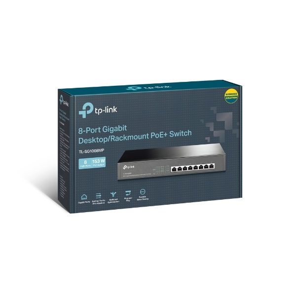Switch PoE TP-Link TL-SG1008MP (8 PoE Gigabit, 153W)