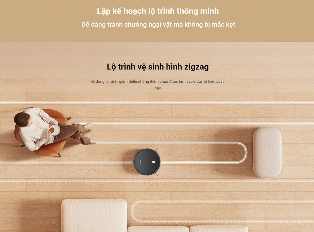 Robot hút bụi lau nhà Xiaomi Vacuum E5 (Chính Hãng, BH 12 tháng)