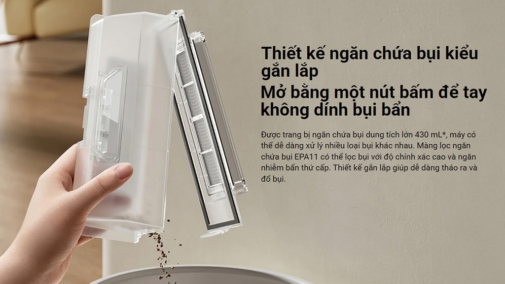 Robot hút bụi lau nhà Xiaomi Vacuum X20 (Tự động giặt rẻ lau, chính Hãng)