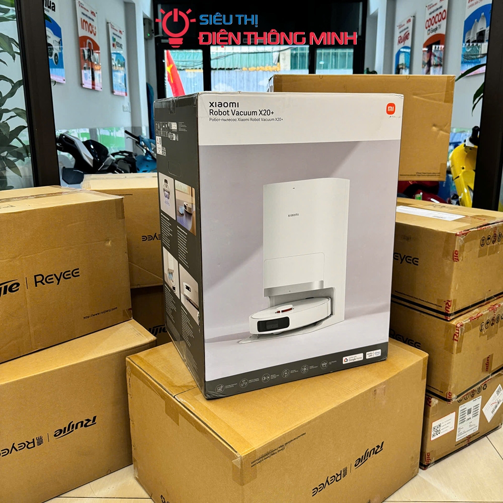Robot hút bụi lau nhà Xiaomi Vacuum X20+ (Tự động giặt rẻ lau, tự động đổ rác, chính Hãng)