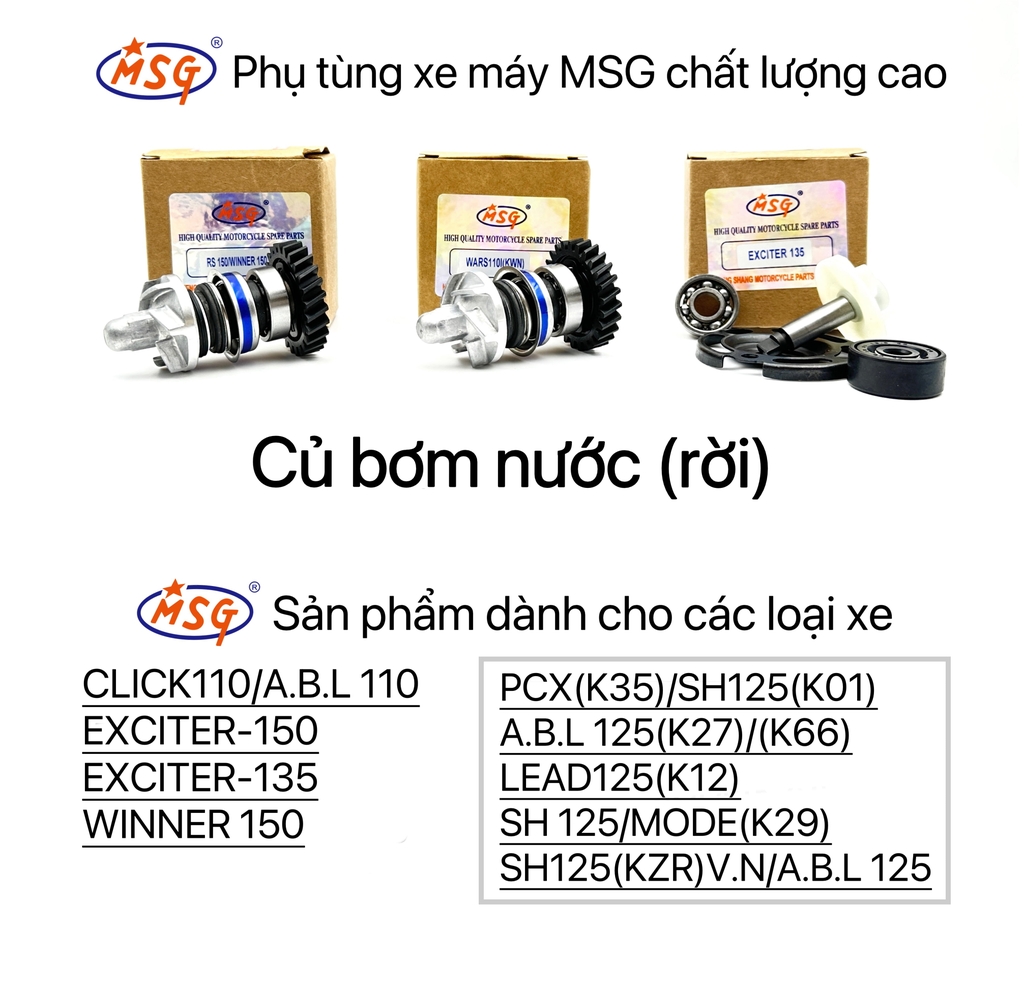 CỦ BƠM NƯỚC (RỜI)  (Sản phẩm mới)