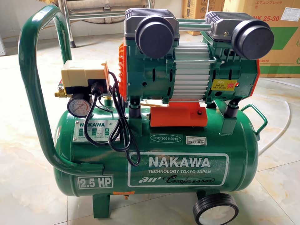 Máy Nén Khí Không Dầu Nakawa 2.5HP 30L NK 25-30