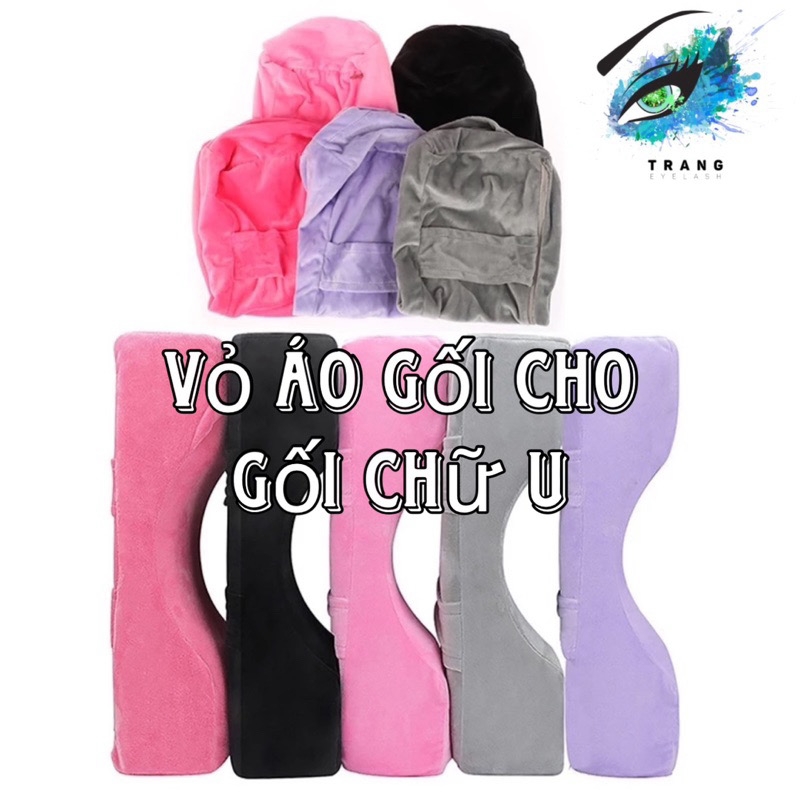 Vỏ Áo Gối Thay Thế Cho Gối Chữ U ( nối mi, spa,…)màu đen