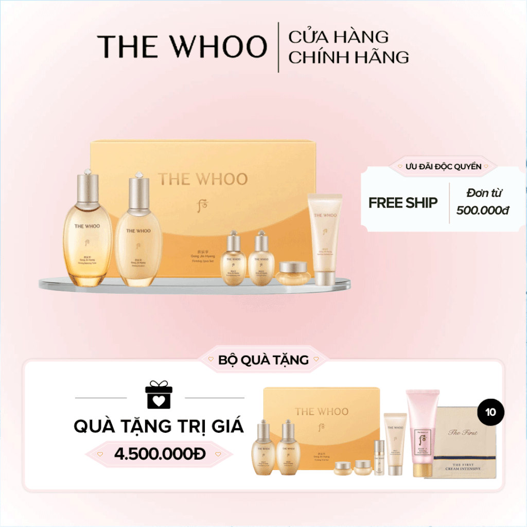 Bộ Dưỡng Da The Whoo Gongjinhyang Firming 2pcs Set Holiday