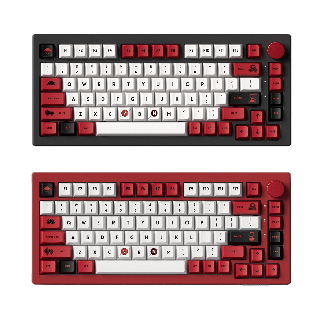 Bàn phím cơ AKKO 5075B Plus World Tour Viet Nam | Black & Red