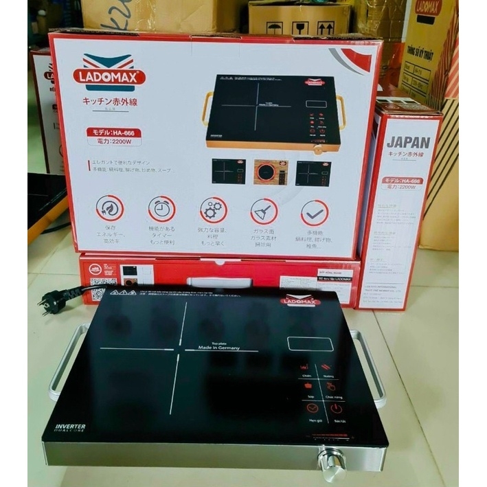 Bếp Hồng ngoại Ladomax HA 666. Tặng vỉ nướng đa năng