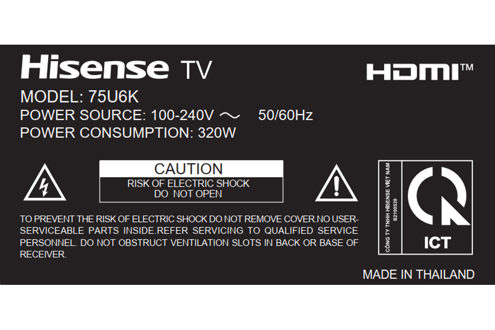 Google Tivi ULED 4K Hisense 65 inch 65U6K