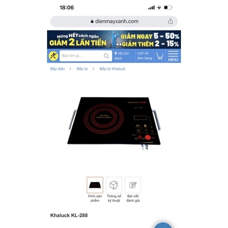 Bếp Hồng ngoại cảm ứng cao cấp Khaluck home KL-288 (đen)