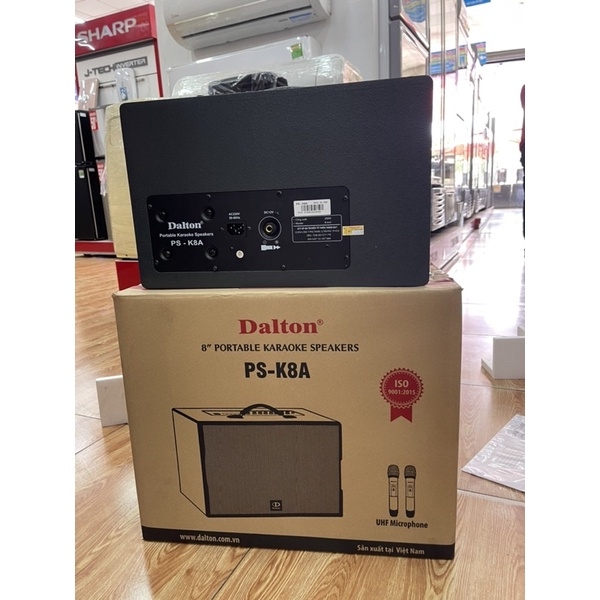 Loa Dalton PS-K8A di động Karaoke, Bluetooth, USB, 2 micro 250W, Bass 20
