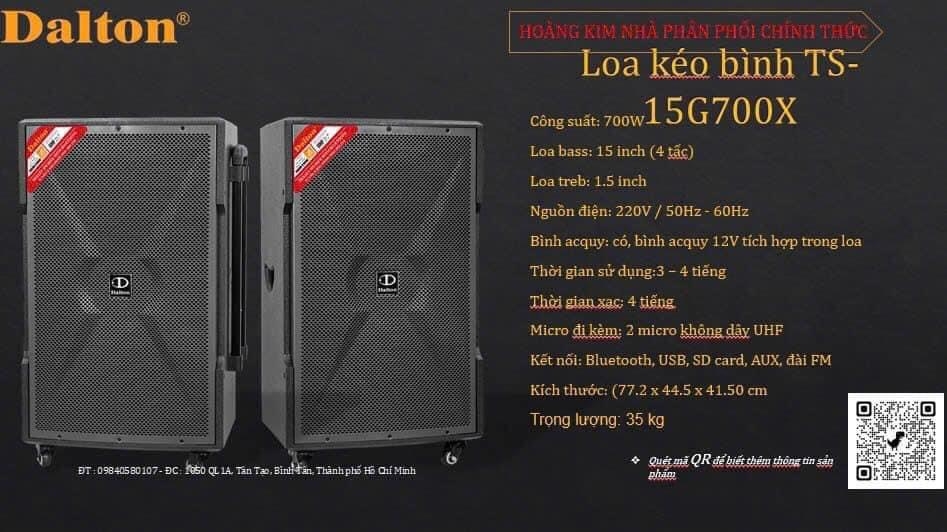 Loa Kéo 4 tấc DALTON TS-15G700X