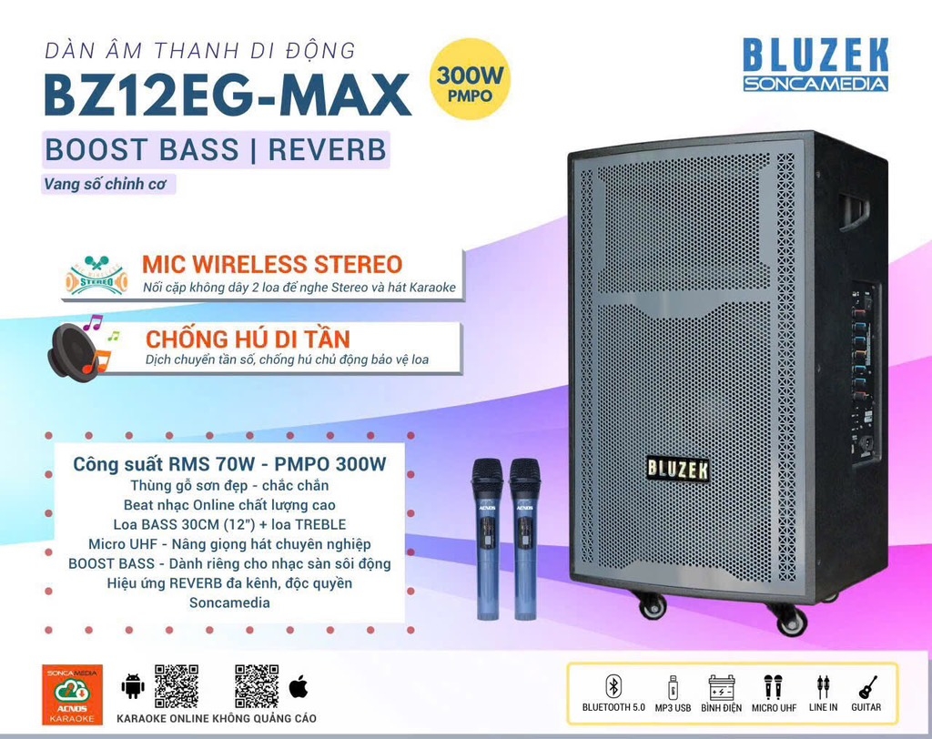Loa Acnos Bluzek BZ12EG max Bass 30cm