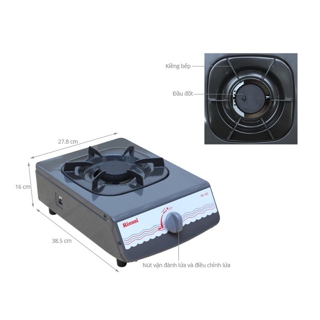 Bếp ga đơn rinai rv 150. hàng chính hãng bảo hành 12 tháng