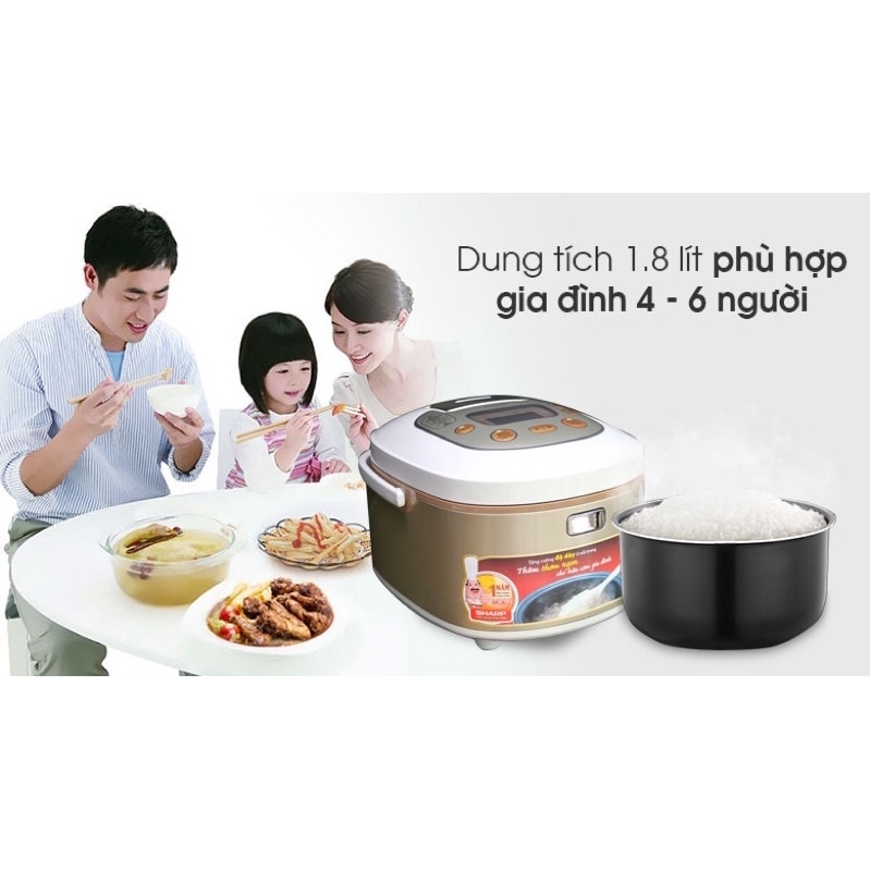 Nồi cơm điện tử Sharp 1,8 lít Ks-TH18