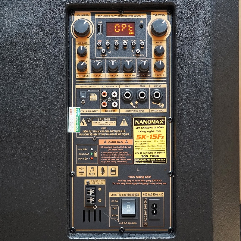 Loa Kéo Công Suất Lớn Nanomax SK-15F3 Bass 4 Tấc 40cm Công Suất 680w Karaoke Bluetooth