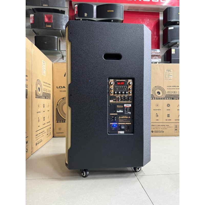 Loa kéo iMusic MK-48 Bass 50cm 1550W. Công nghệ DSP, có Reverb, Tặng kèm 2 micro UHF cao cấp