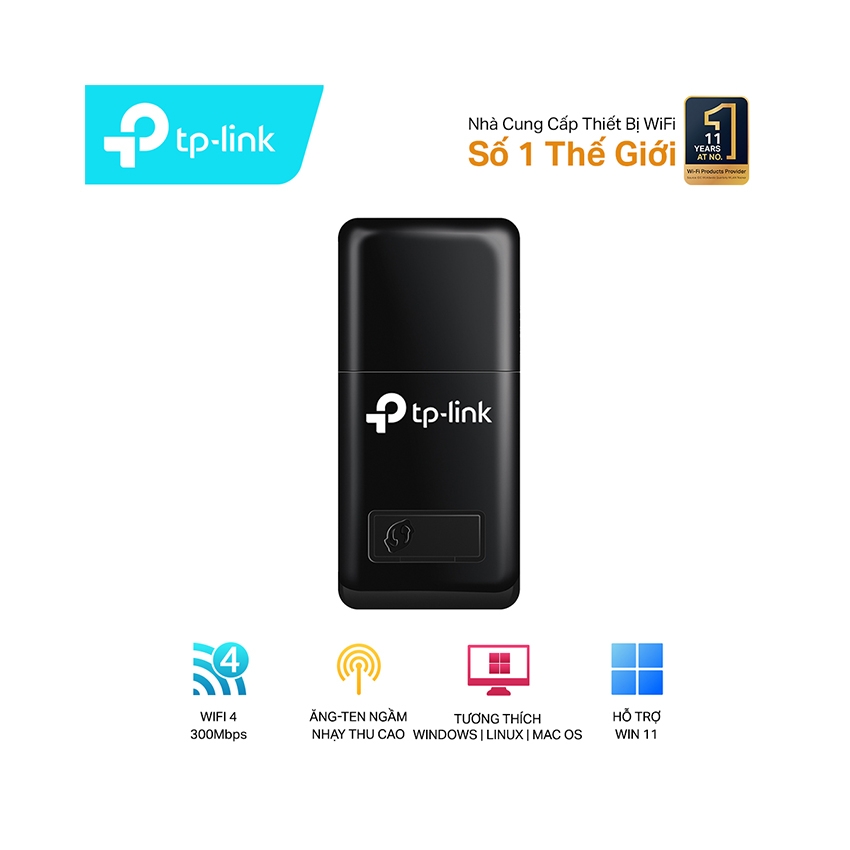 Card mạng không dây USB TP-Link TL-WN823N Wireless N300Mbps