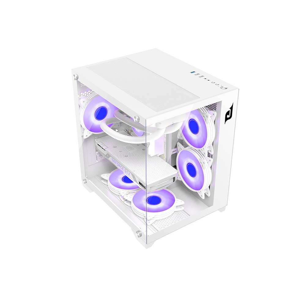 Vỏ Case Edra ECS1503 White ( Matx, Case Bể Cá, Không Fan )
