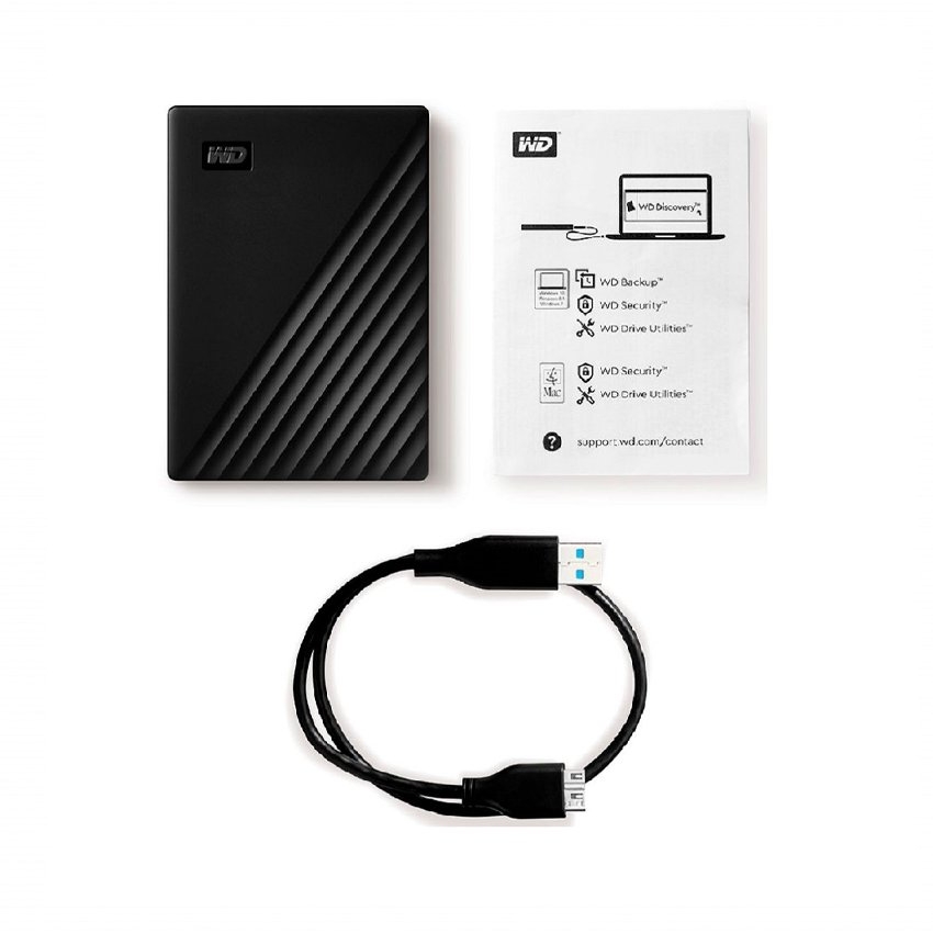 Ổ Cứng Di Động 2.5 inch 2T WD My Passport WDBYVG0020BBK-WESN USB 3.2 màu đen