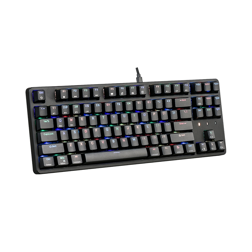 Bàn phím cơ không dây Edra EK3187W RGB Đen Blue sw (USBC/Bluetooth)