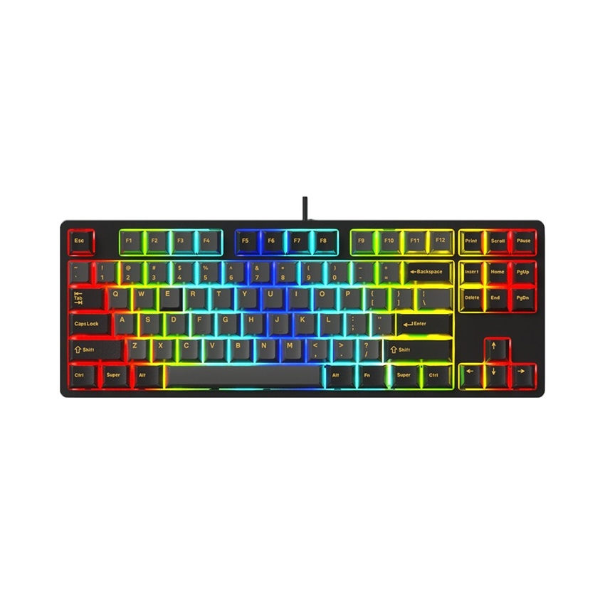 Bàn phím cơ game Edra EK387FL RGB Polar night Brown sw (USBC/PBT)