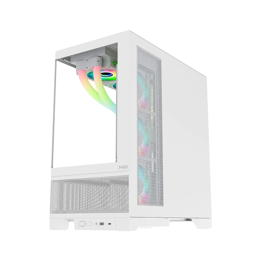 Vỏ Case MIK LUMINE WHITE 4FA (Mini Tower/ Màu Trắng/ 4 fan)