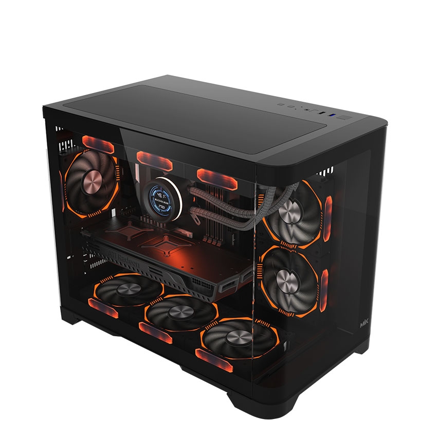 VỎ CASE MIK FOCALORS M BLACK (MATX/MID TOWER/ MÀU ĐEN)