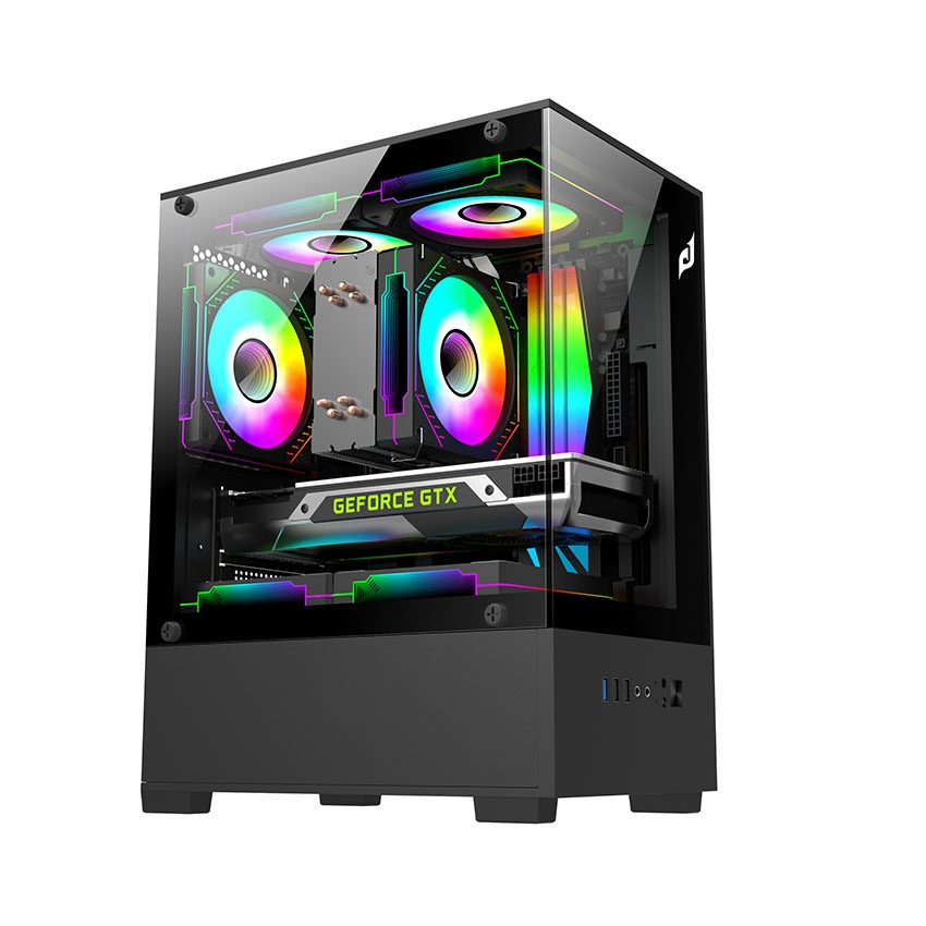 Vỏ Case EDRA ECS1303 Black (mATX/Màu Đen, Không Fan )