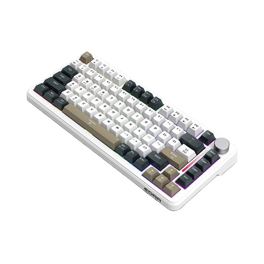 Bàn phím cơ EDRA EK375W - White (Linear Switch)