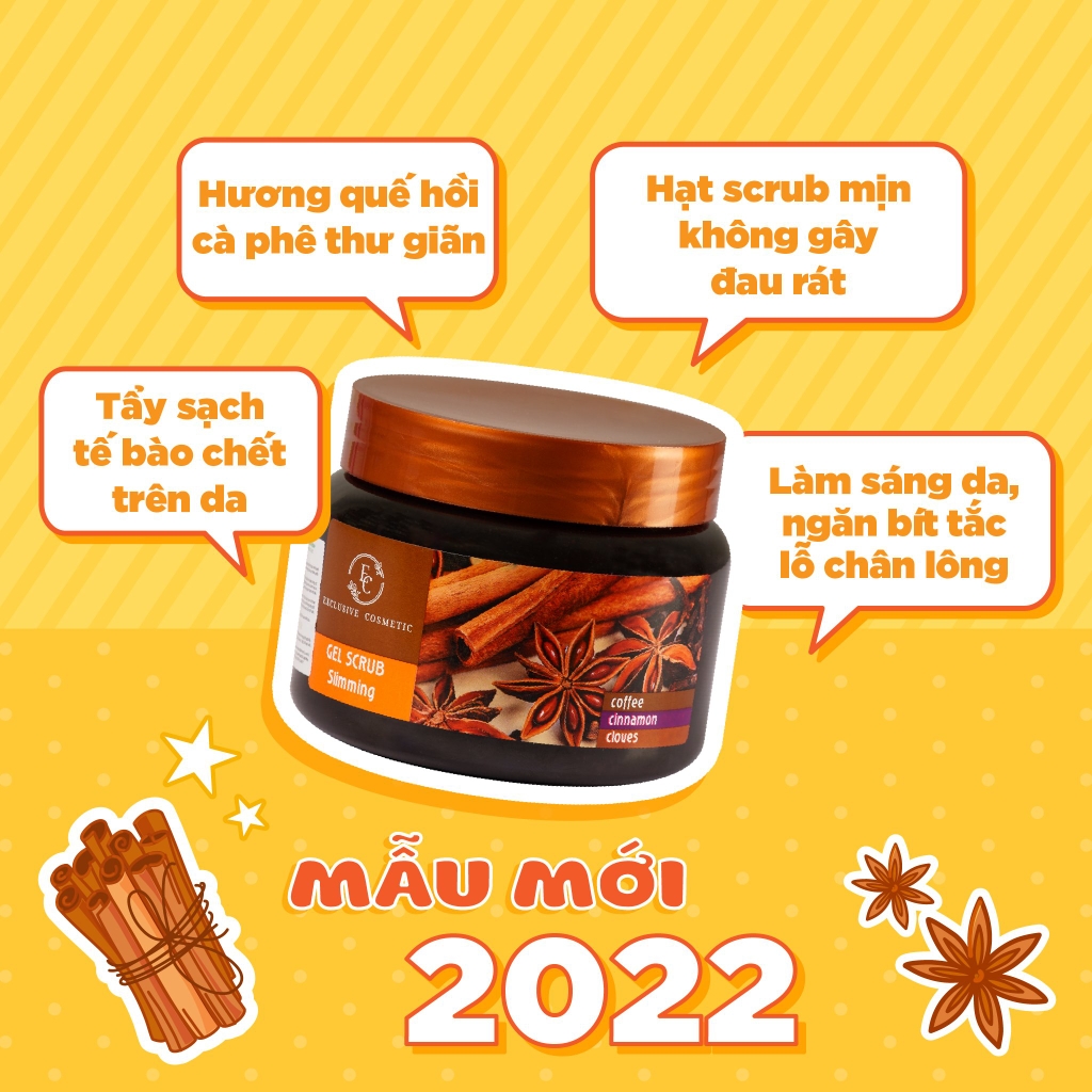 Tẩy Tế Bào Chết Dành Cho Body Gel Scrub Quế Hồi Coffee Cinnamon Cloves