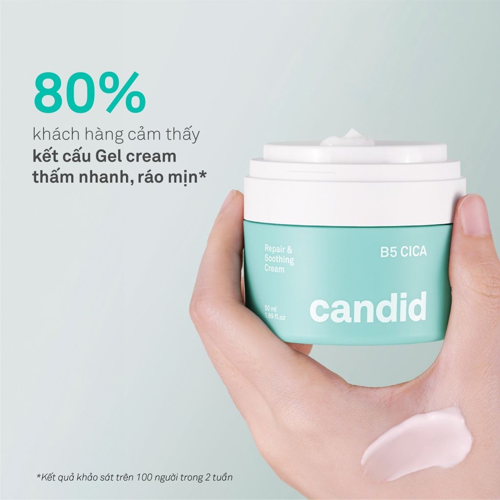 Kem Dưỡng Ẩm Phục Hồi Candid B5 Cica Repair & Soothing Cream