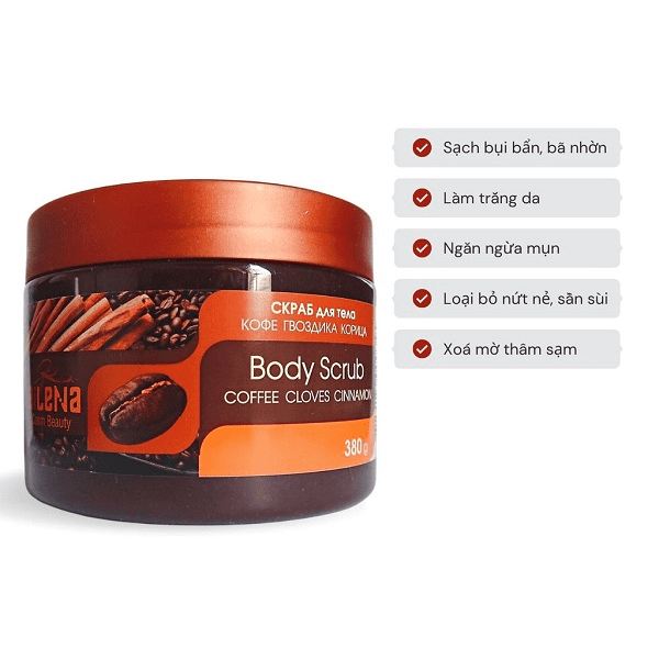 Tẩy Da Chết Dành Cho Body Bilena Body Scrub Coffee Cloves Cinnamon