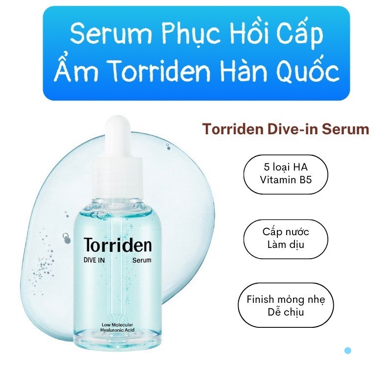 Tinh Chất  Dưỡng Ẩm Sâu, Sáng Bóng Da Torriden Dive In Low Molecular Hyaluronic Acid Serum