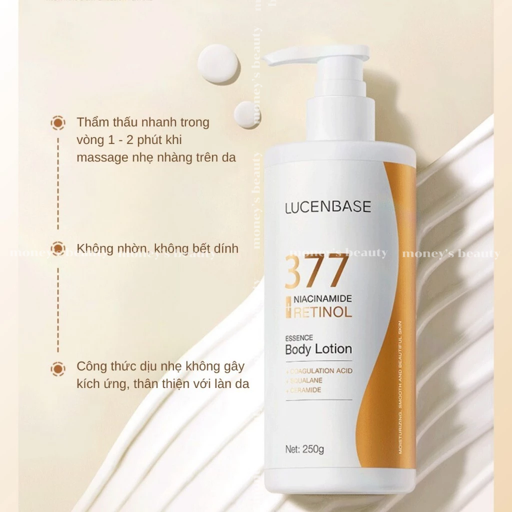 Dưỡng Thể Lucenbase 377 Niacinamide Retinol Essence Body Lotion