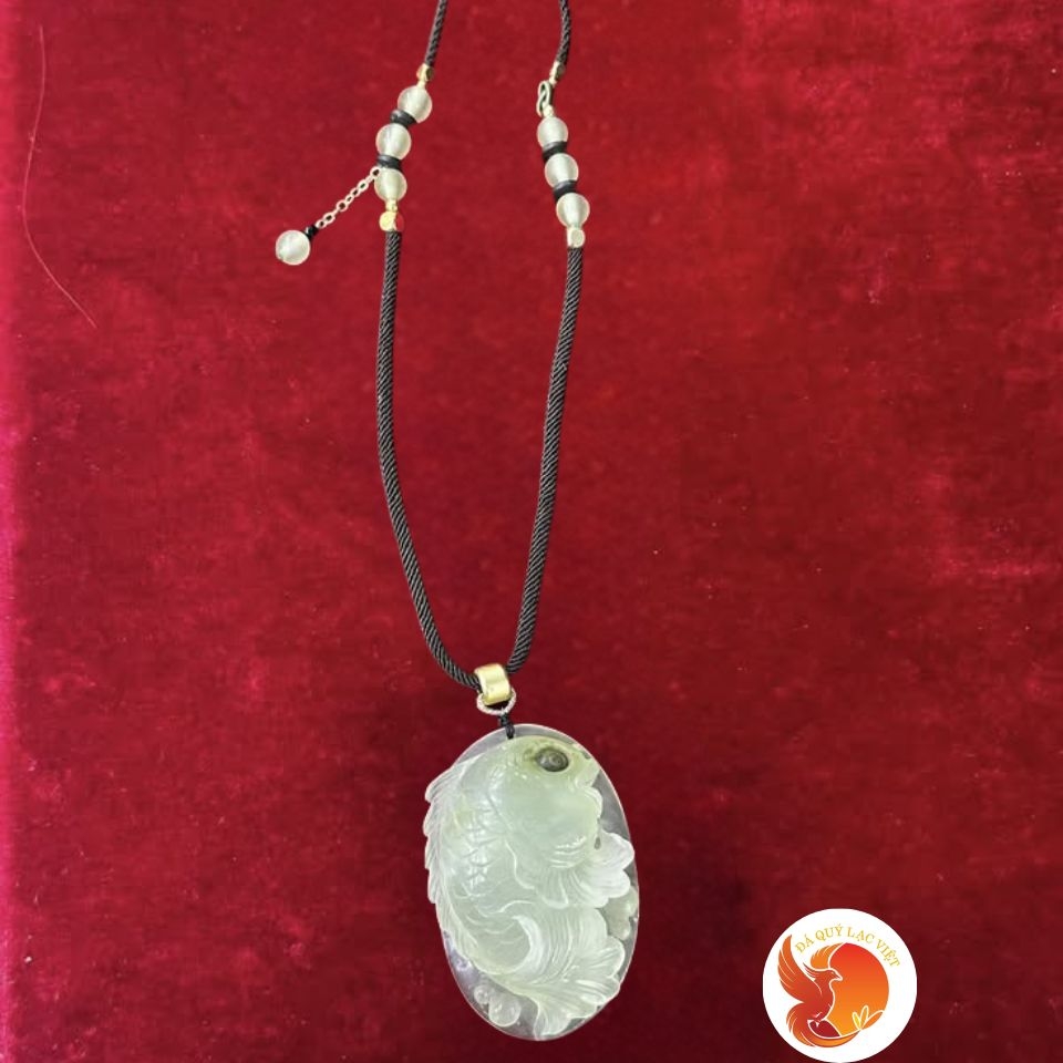 Mặt dây Lý Ngư Tụ Bảo Ngọc Tụ Nham