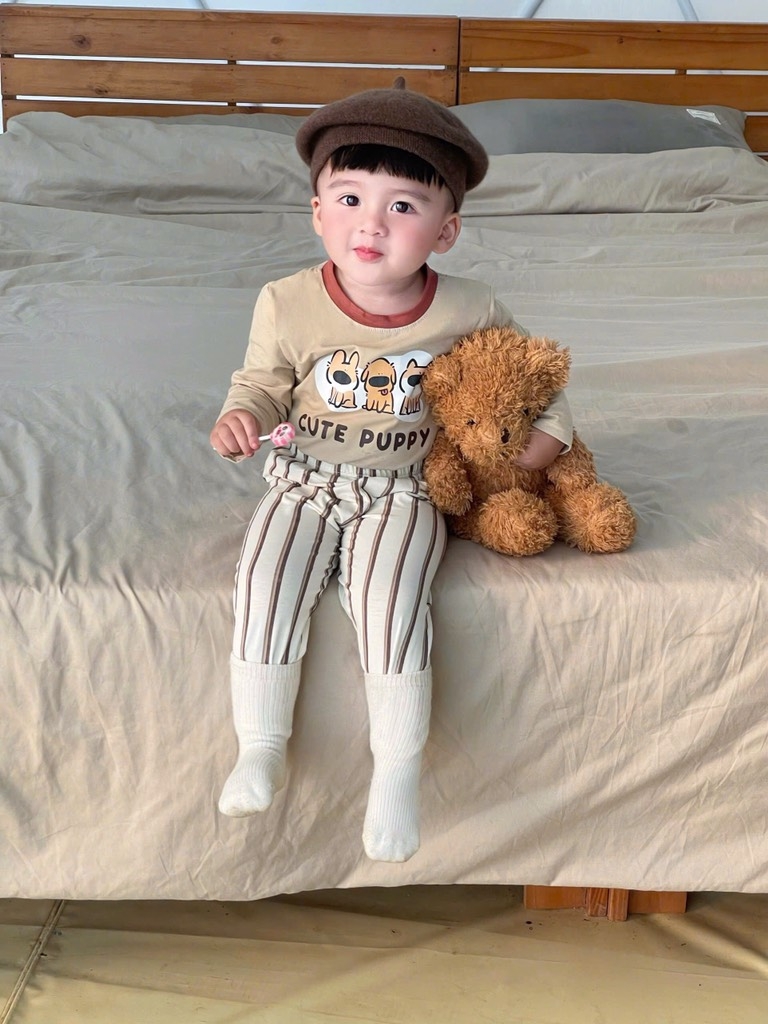 SET 2 BỘ DÀI COTTON CUTE PUPPY SIÊU CƯNG BÉ TRAI