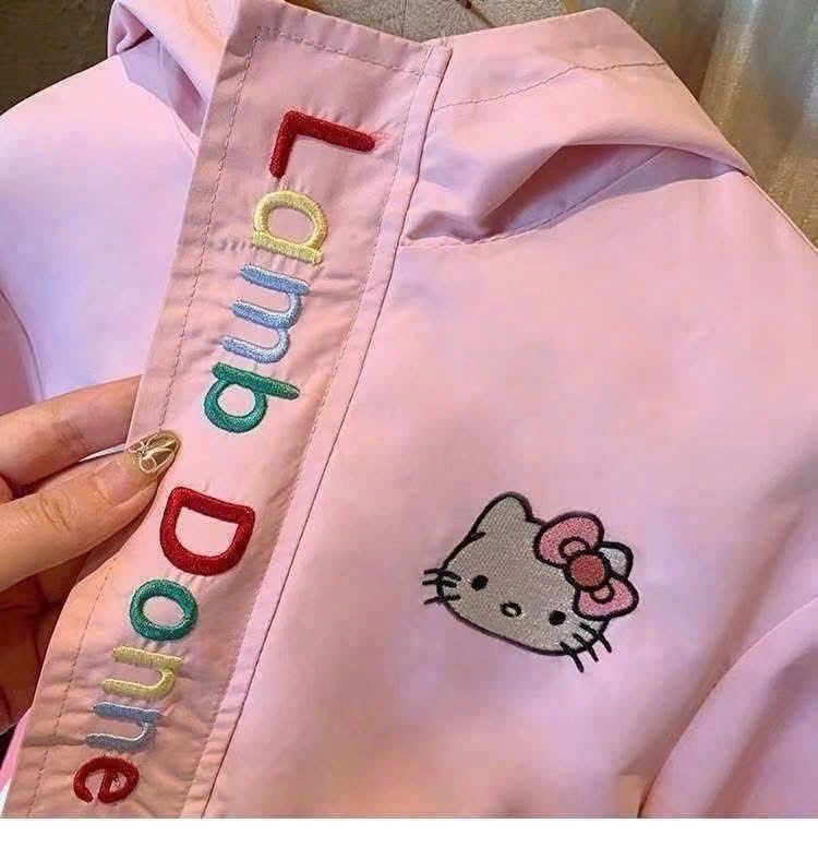 ÁO GIÓ LAMB DONNE MÀU HỒNG BÉ GÁI