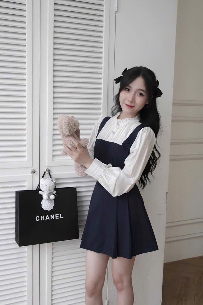 SET PHỐI LI CỔ REN CV XẾP LI 2 LỚP NỮ SẴN