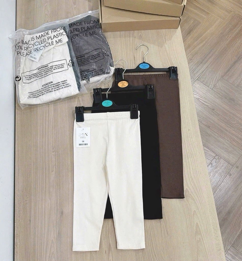 SET 3 QUẦN DÀI LEGGING LÓT LÔNG BÉ GÁI