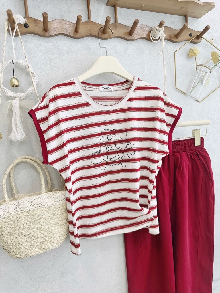 SET BỘ ÁO LEN PHỐI VẠT CÁCH ĐIỆU MIX QUẦN NGỐ NỮ THU ĐÔNG