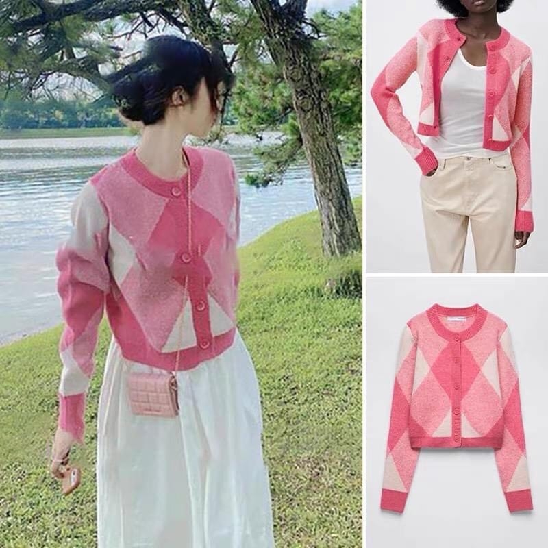 ÁO LEN CARDIGAN TRÁM HỒNG - BE - ĐEN ( XẢ 79k)
