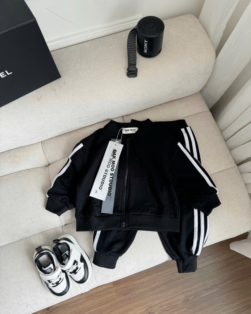 SET BỘ DÀI ĐEN SỌC TRẮNG BÉ TRAI