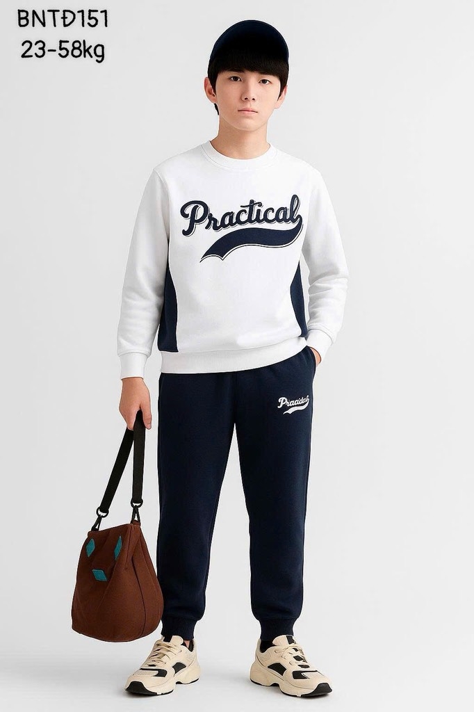 BỘ DÀI NỈ COURAGE PRACTICAL PHỐI MÀU BÉ TRAI SIZE ĐẠI