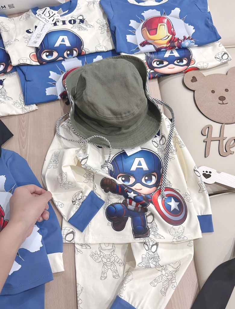 SET 2 BỘ DÀI IRONMAN CAPTION SIÊU NGẦU BÉ TRAI