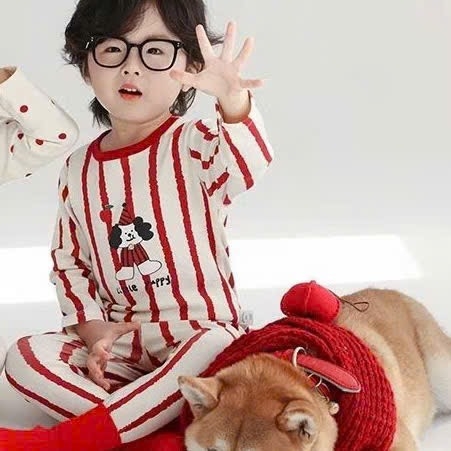 SET BỘ DÀI NOEL KẺ ĐỎ CHẤM NI BÉ TRAI BÉ GÁI