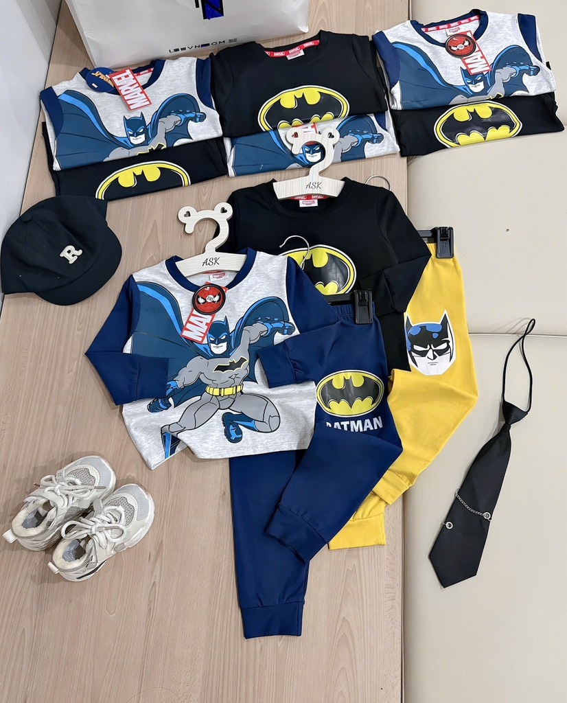 SET 2 BỘ BATMAN VÀNG ĐEN DÀI BÉ TRAI
