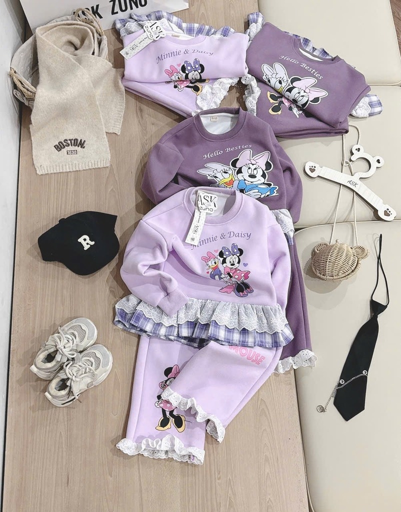 SET DÀI MICKY TÍM ĐẬM NHẠT BÉ GÁI