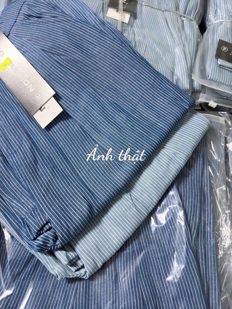 QUẦN SUÔNG KẺ ỐNG RỘNG NỮ