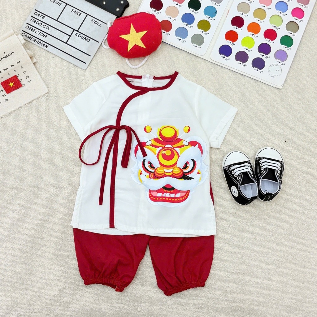 SET TRUNG THU KỲ LÂN ĐỎ BE BÉ TRAI BÉ GÁI SẴN