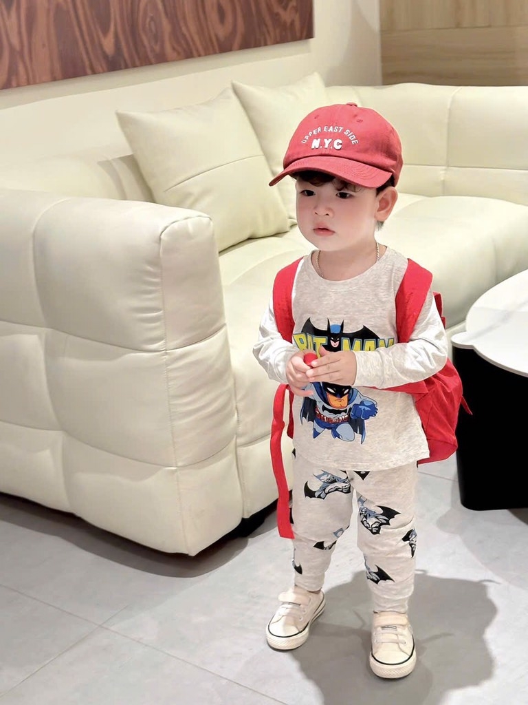SET 3 BỘ DÀI TAY SPIDERMAN BATMAN BÉ TRAI SẴN